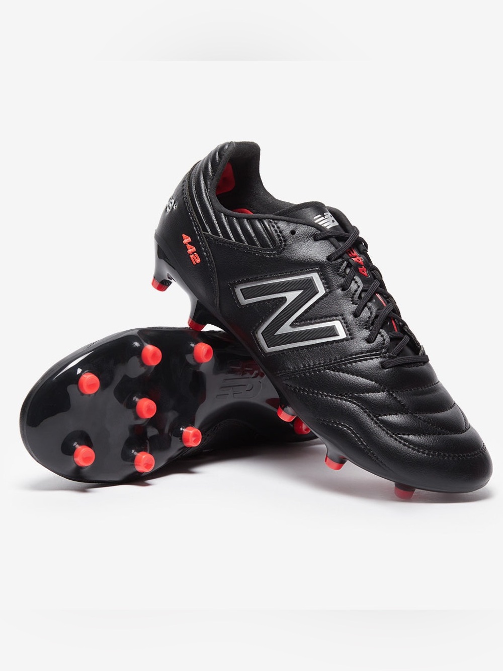 Brand New New Balance 442 V2 Pro FG Black & Red Men's Soccer Cleats